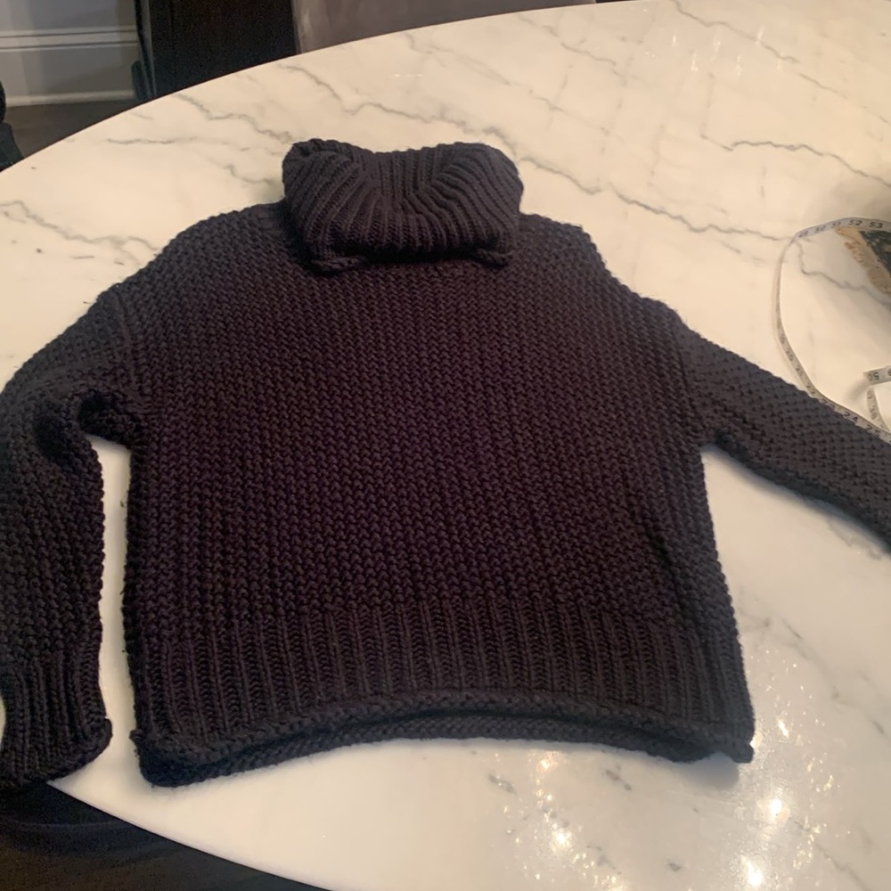 The Odells Slouch OVERSIZED Turtleneck Sweater Small Black - Picture 7 of 12